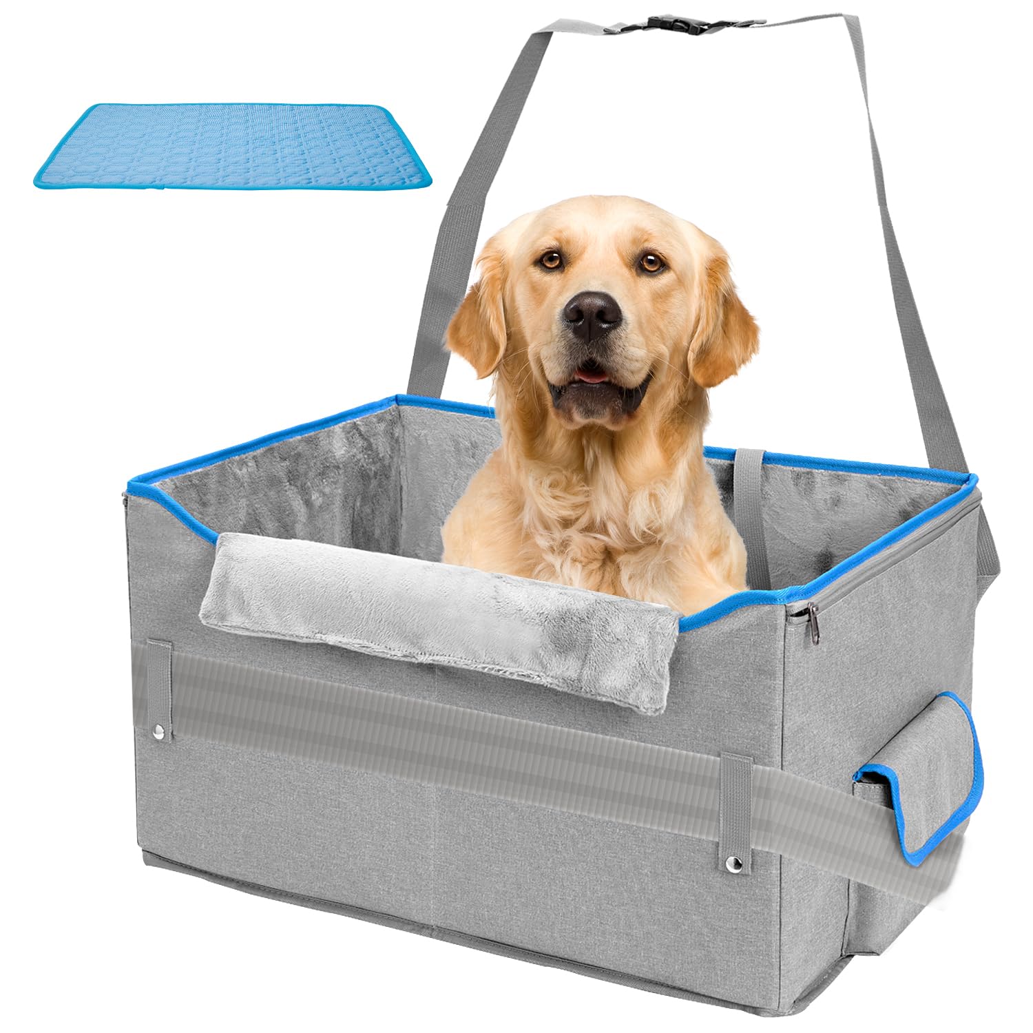 Cooling Dog Car Seat with Summer Cooling Mat